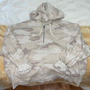 American Eagle Ahh-Mazingly Soft Camo Quarter Zip Sweatshirt